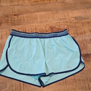 Everlast Aqua Women's Athletic Shorts with Navy Trim